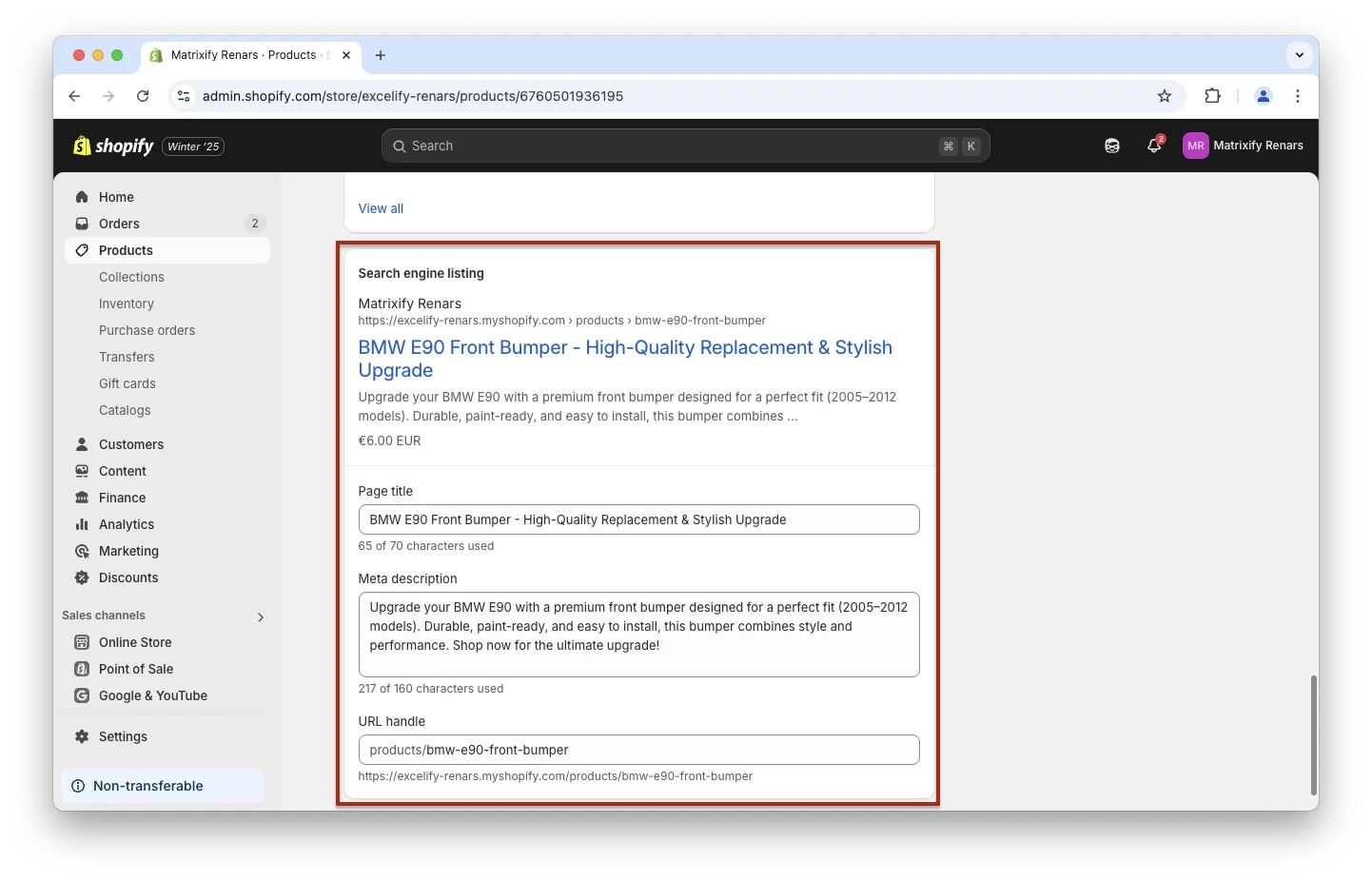 Shopify SEO
